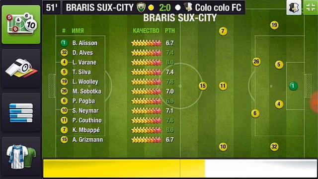 Матч Braris Sux-Sity - Colo colo FC 5-0 смотреть онлайн