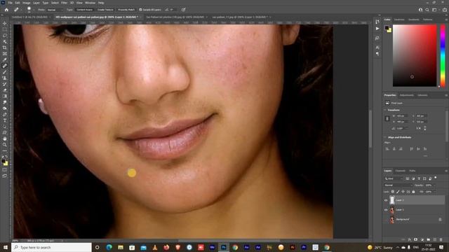 How To Use Spot Healing Brush Tool In Photoshop Telugu|| Healing Brush Tool tutorial In Telugu смотреть онлайн