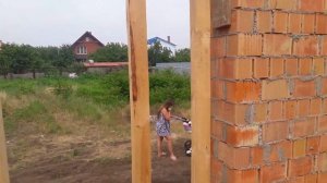 Дом из двойного кирпича!Реальный результат работы за две недели.