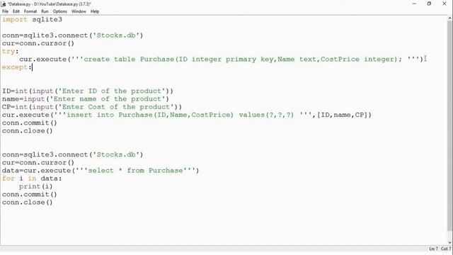 Python: Exception Handling in Stock Management Program 1.13 смотреть онлайн