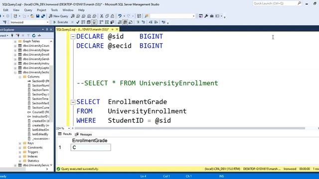 Declaring, Setting & Using T-SQL Variables in a SELECT QUERY смотреть онлайн