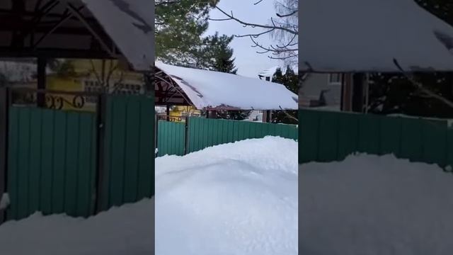 навес под снегом