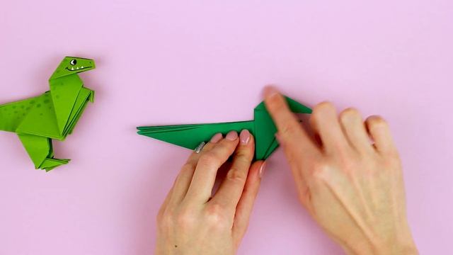 ОРИГАМИ ДИНОЗАВР ИЗ БУМАГИ | ORIGAMI DINOSAUR смотреть онлайн