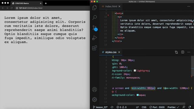 CSS3 #22 Медиазапросы (Media queries) смотреть онлайн