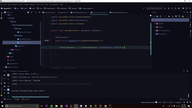 Spigot Plugin Development - 33 - Silk Touch Spawners смотреть онлайн