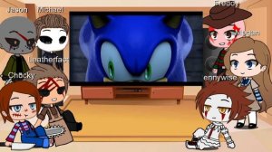 Horror Movie Slashers React to Sonic.EXE | Gacha Club | Ft. M3gan