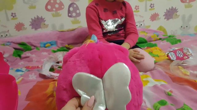 Открываем мягкую игрушку RainBocoRns surprise. (Реинбокорнс). SUPER распаковка давай смотреть вмест смотреть онлайн