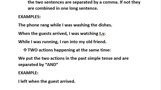 PAST CONTINUOUS TENSE
