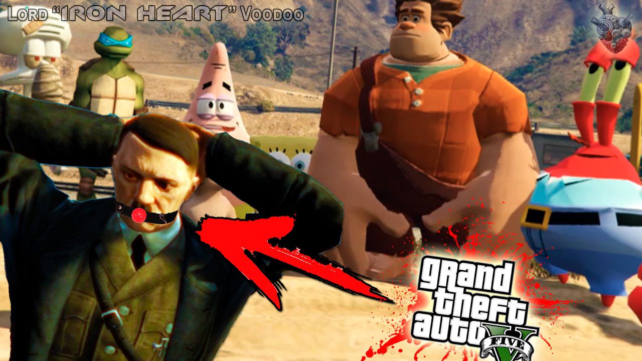 ГТА 5 МОДЫ! ГЕРОИ МУЛЬТФИЛЬМОВ УБИВАЮТ ГИТЛЕРА! ВИДЕО ОБЗОР МОДОВ МИРА ИГРЫ GTA V! GTA 5 MODS #160 смотреть онлайн