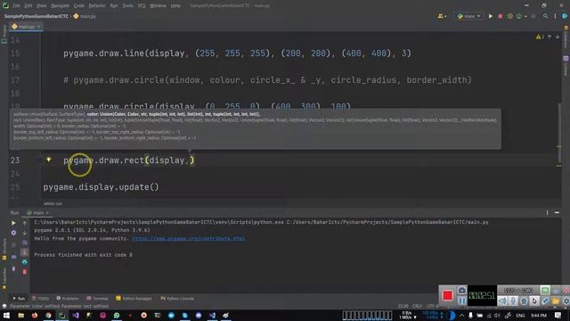 05- نحوه رسم مستطیل (Rectangle) با کتابخانه pygame در پایتون смотреть онлайн