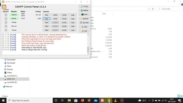 Cara Mengatasi MySQL Error Shutdown Unexpectedly Di XAMPP | 2021 смотреть онлайн