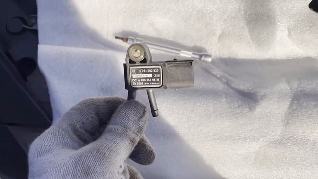 P2463, P2454 Mercedes Glk, замена датчика дифференциального давления, решение, сажевый фильтр. смотреть онлайн