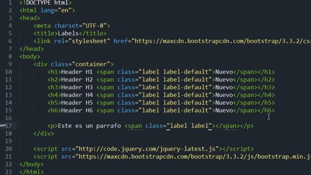 Curso completo de Bootstrap 19 Labels Etiquetas смотреть онлайн