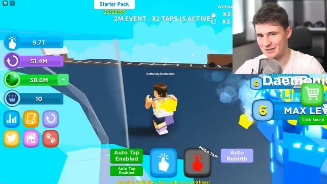 Getting LEVEL 9999 BUTTON CLICKER in Roblox! смотреть онлайн
