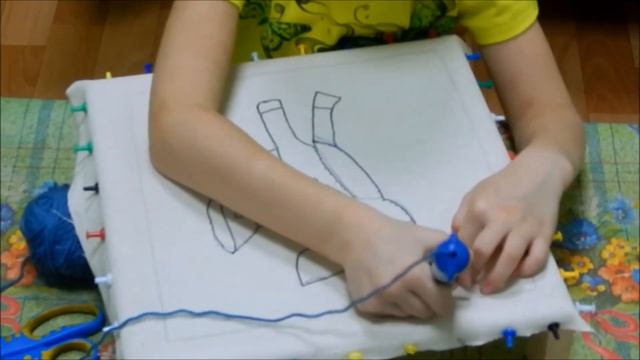 МАДОУ д/с № 153 г.Тюмени. Ковровая вышивка. Захарова Наташа, 6 лет. смотреть онлайн