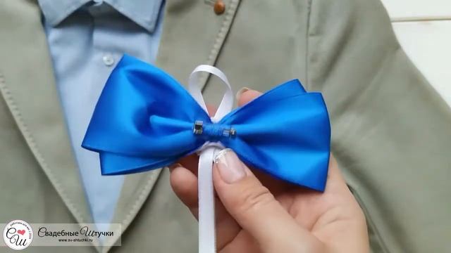 Свадебная бутоньерка для жениха "Афродита" (синий) смотреть онлайн