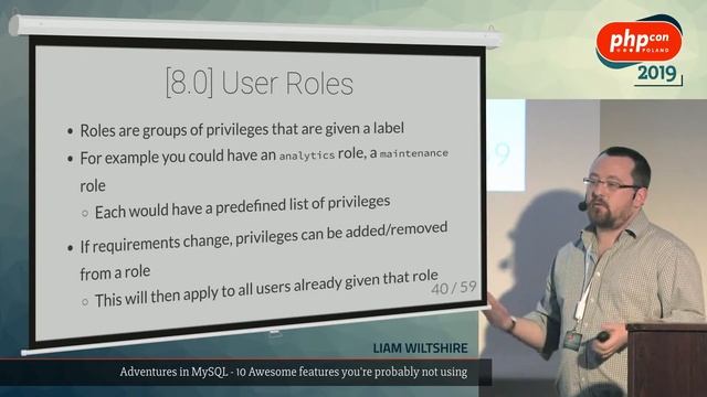 Liam Wiltshire: Adventures in MySQL: 10 Awesome features you're probably not using @PHPcon 2019 смотреть онлайн