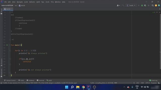 Kotlin Tutorial for Beginners - Kotlin Continue Expression (With Example) смотреть онлайн