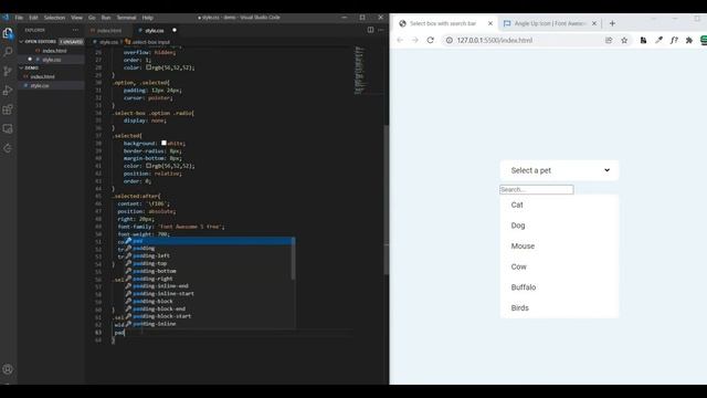 Custom select box with search bar using HTML, CSS & JS || complete code смотреть онлайн