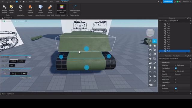 M4A2 (76) Sherman SPEEDBUILD American WW2 Tank - Roblox Studio смотреть онлайн