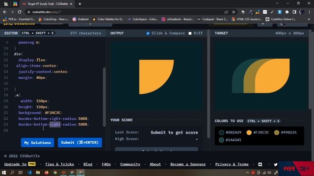 Learn Css Battle Challenge - Viacheslav Popov ✅?| Target - #7 #WebDev #css смотреть онлайн