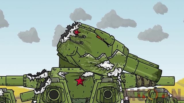 Финал схватки Советского КВ-44М против Демонического КВ-44 - Мультики про танки смотреть онлайн