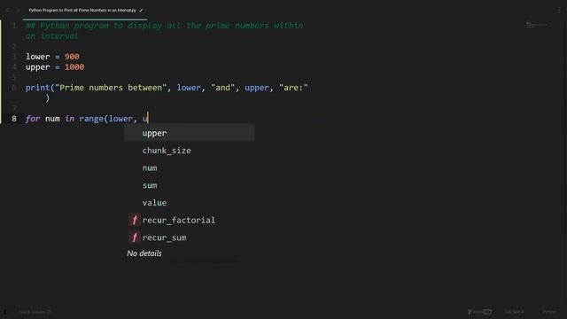 Print all Prime Numbers in an Interval in Python | Python Examples | Python Coding Tutorial смотреть онлайн