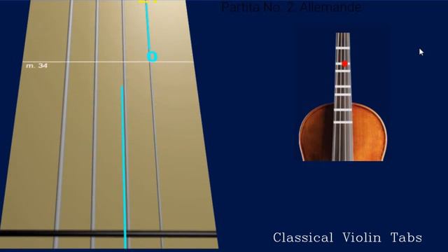 Allemande Partita No. 2 - J.S. Bach - Violin Tab