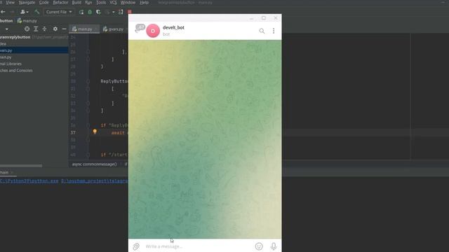 telegram bot with reply button смотреть онлайн