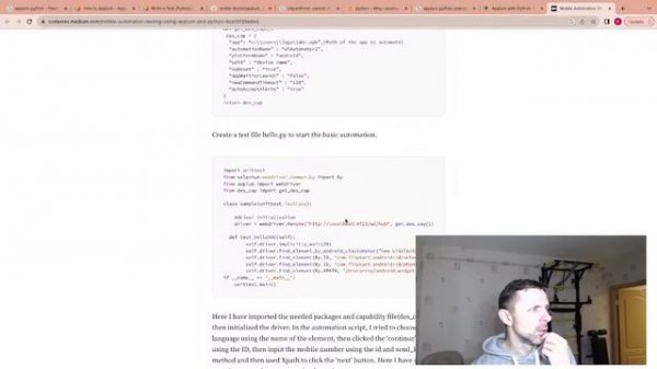 Live coding. Appium на Python. Первые шаги