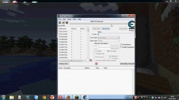 как дюпать вещи в minecraft любой версии через Cheat Engine