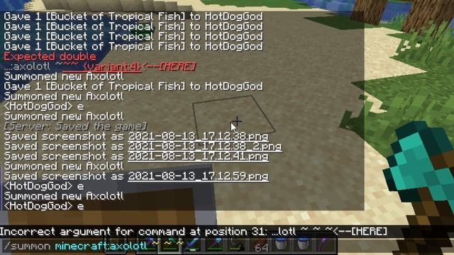 How To Summon The Blue Axolotl In Minecraft 1.17.1 Java смотреть онлайн