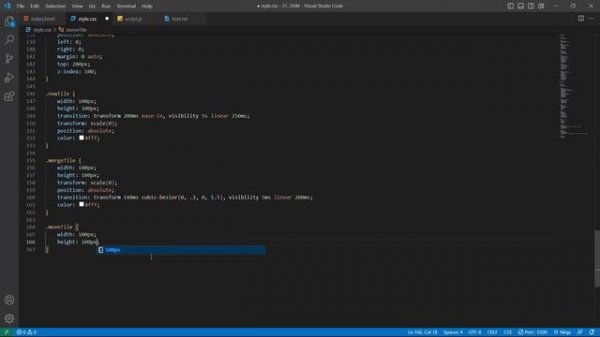 2048 Game Using HTML, CSS & Javascript