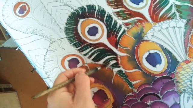 Роспись платка 