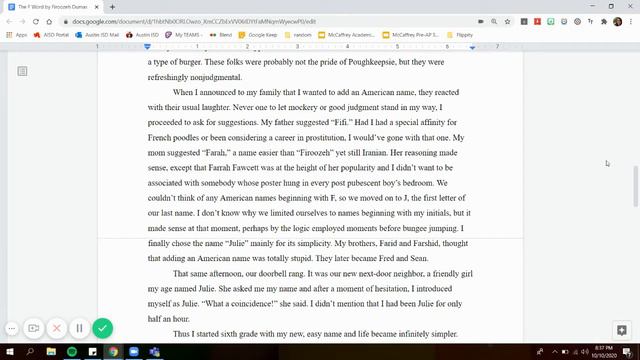 The F Word by Firoozeh Dumas Google Docs смотреть онлайн