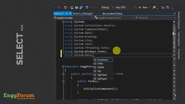 #30. Database Application C#.NET | EnggForum смотреть онлайн