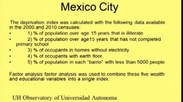 Dr. Carlos Castillo-Salgado Developing Equity-Oriented Urban Health Metrics 11/8/12