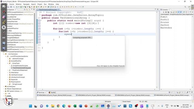 Java Series | Part 10 |Two Dimensional Array #java #javaprogramming #array смотреть онлайн
