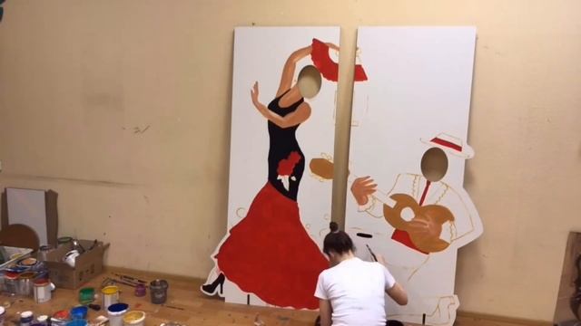 Рисуем фотозону-тантамареску для гастромаркета «Вокруг света» смотреть онлайн