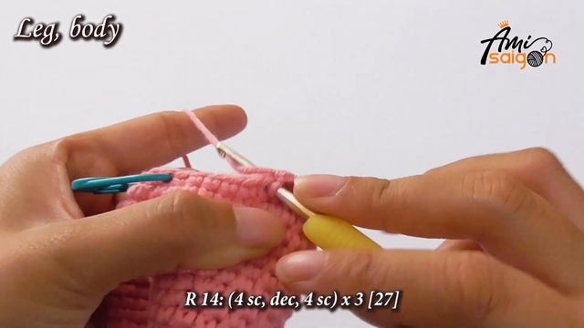 #336 | BT21 - Cooky Bunny Amigurumi (2/3) | Crochet Amigurumi | Beginners Tutorial | @AmiSaigon