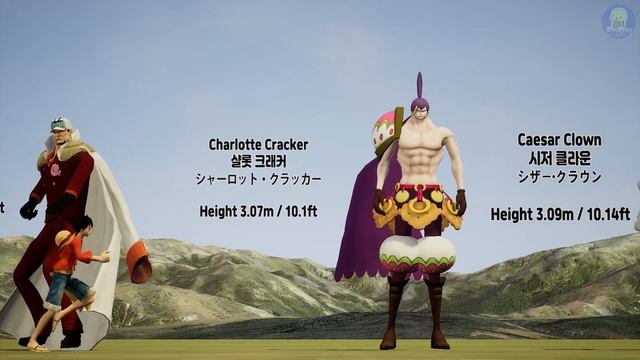 Onepiece Character Size Comparison (원피스 캐릭터 크기 순위 비교)
