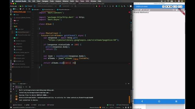 Crea un PHOTO FRAME usango la API de GOOGLE PHOTOS en Flutter смотреть онлайн