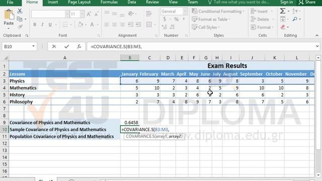 Use the COVAR, COVARIANCE,COVARIANCE.S,COVARIANCE.P functions to calculate the covariance смотреть онлайн