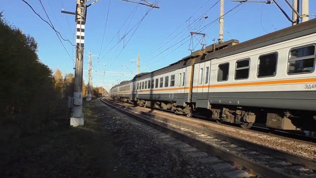 Электропоезд ЭД4М-0485 ЦППК станция Тучково смотреть онлайн