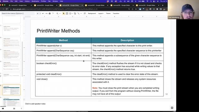CSCI2120 - Lecture 23B Unit3-IO - PrintWriter смотреть онлайн