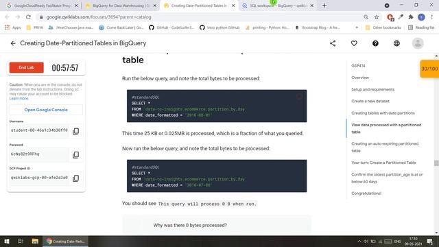 Creating Date-Partitioned Tables in BigQuery [GSP414] смотреть онлайн