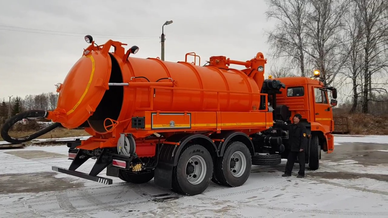 Вакуумная АКНС-10 на базе КАМАЗ-65115 (компания Вектор) смотреть онлайн