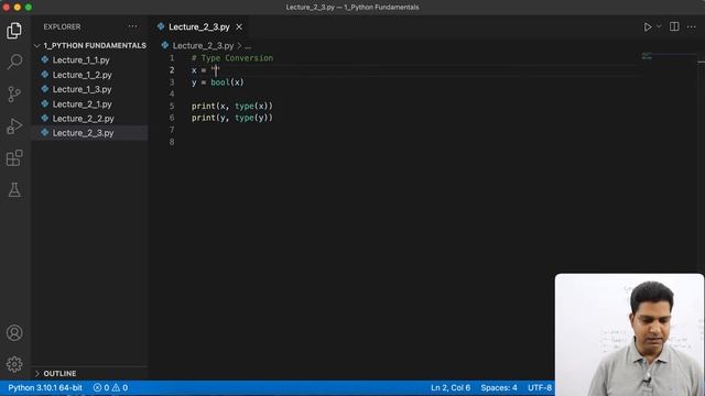Lecture 2.3 - Type Conversion in Python Example | Python Basics | Free Python Bootcamp 2022 [Hindi] смотреть онлайн