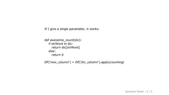 Pandas : How to pass multiple arguments to the apply function смотреть онлайн