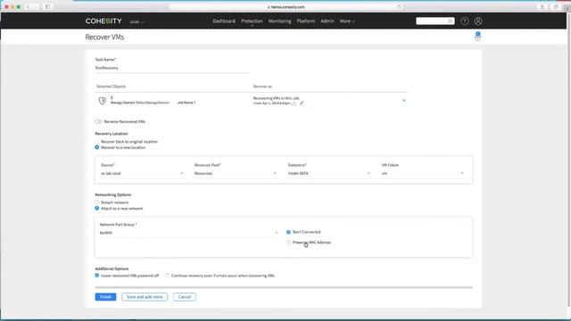 Cohesity Remote Recovery смотреть онлайн